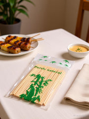 Amazin Glazin Bamboo Skewers / Kebab & Roast Sticks - Disposable Wooden Fork Set (100 Sticks)