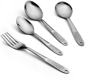 Pretty 25 Pieces Cutlery Set for Dining Table, Spoons Set Combo With Stand, Stainless Steel