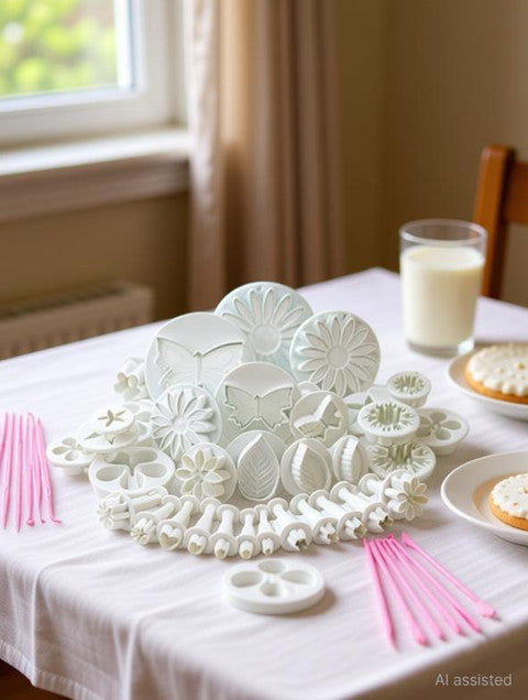 Cake Decorating Plunger Cutter for Fondant, Make Beautiful Shapes & Designs Cookie Cutter