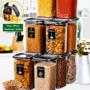 Plastic Grocery Container - 1100 ml (Pack of 6, Grey)