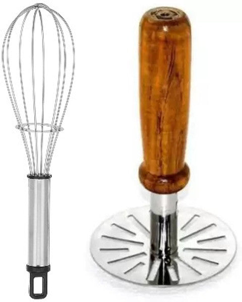 Combo Potato Vegetable Masher & Egg Whisker Kitchen Tool Set