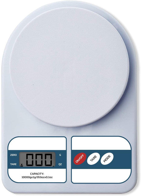 Electronic Kitchen Scale 10Kg Weighing Scale (White)