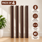 Under Door Draft Stopper, 39 inch – Brown (Pack of 4)