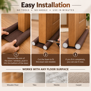 Under Door Draft Stopper, 39 inch – Brown (Pack of 4)