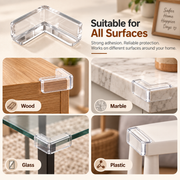 Clear Baby Proofing Corner Guards for Furniture (Pack of 12)