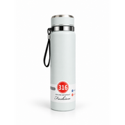 Insulated Stainless Steel Water Bottle, 1 L with Tea Filter (Black)