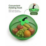 Metal Mesh Fruit Basket with Detachable Locking Cover, 10.5 inch