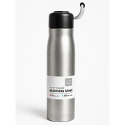 Vacuum Insulated Stainless Steel Water Bottle with Rope Handle (Silver)