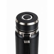 Insulated Stainless Steel Water Bottle, 1 L with Tea Filter (Black)