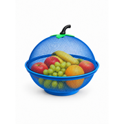 Metal Mesh Fruit Basket with Detachable Locking Cover, 10.5 inch