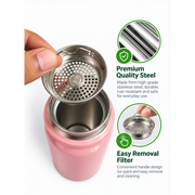 Insulated Stainless Steel Sports Water Bottle, 1 L with Filter