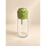 2-in-1 Glass Oil Sprayer & Dispenser Bottle with Handle (Green)