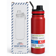 Insulated Stainless Steel Sports Water Bottle, 1 L with Filter