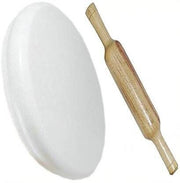 SHIVAYE COLLECTION RJ Kitchenware Marble Roti Maker with Wooden Belan (Rolling Pin & Board)